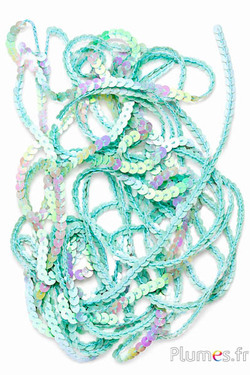 Paillettenband - breedte 5 mm - jadegroen
